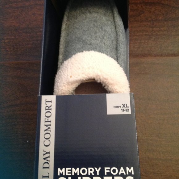 Haggar Men's Felt(Polyester) Gray Clog Slippers Size: XL(11-12) New in Box - Picture 2 of 6